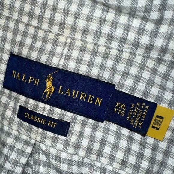 Ralph Lauren Iconic Oxford Big & Tall Men’s Size 3XL Classic Fit Gray White - Picture 8 of 12